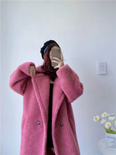 Load image into Gallery viewer, Winter Jacket Women Long Coat  Wool Woven Fabric Thick Warm Outerwear Oversize Fashion Streetwear Teddy Bear Coats

