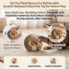 Load image into Gallery viewer, 1/2/3/6pcs Rabbit Fur Ball Interactive Cat Toy Pet Product Containing Catnip Toy Ball Chasing Plush Toy Ball Cat Accessories 8cm
