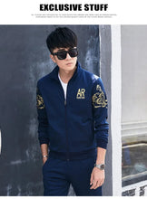 Load image into Gallery viewer, Plus Size 5XL 6XL Men's Tracksuit Autumn Clothes Sportswear Two Piece Set Men Jacket Sweatpants Male Sweatsuit Sports Suits Sets
