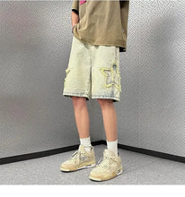 Load image into Gallery viewer, Retro High Street Denim Shorts
