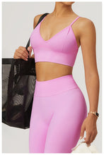 Load image into Gallery viewer, HBC Seamless Sports Bras for Women Fitness Yoga Bras With Removable Pads Adjustable Straps Gym Vest Top Bra Running Crop Top
