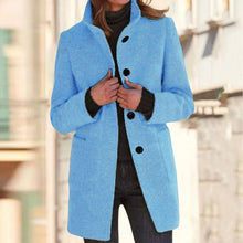 Load image into Gallery viewer, Womens Wool Cardigan Coats With Pockets Ladies Lapel Long Jacket Coat Fashion Solid Casual Winter Jackets for Women Plus Coat
