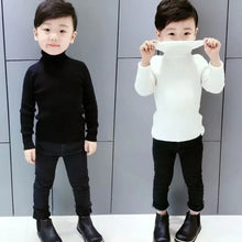 Load image into Gallery viewer, New Sweater Kids Sweaters Autumn Girls Turtleneck Sweaters 1-9Yrs Baby Boys Pullover Winter Knitted Bottoming Boys Sweaters
