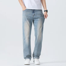 Load image into Gallery viewer, Men's Summer Thin Comfortable Jeans, Fashionable and Breathable Business Straight Pants, Loose Retro Casual Denim Trousers

