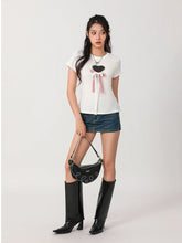 Load image into Gallery viewer, Heart Bow Lace Tee
