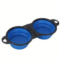 Load image into Gallery viewer, Portable Pet Folding Bowl, Outdoor Dog Double Bowl for Water and Food Sharing, Cat Bowl, Pet Dog Food Basin, Suitable for Travel
