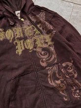 Load image into Gallery viewer, Y2k Zipper Hoodie Letter Pattern Gothic Punk Sportswear Brown Hoodie Sportswear Hoodie Long Sleeve Super Large Hoodie Jacket
