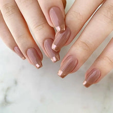 Load image into Gallery viewer, 24pcs Gradient Fake Nails French Ballerina Nail Waterproof Faux Medium Coffin false nails Fingernails Press on Nails Tips

