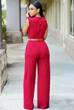 Load image into Gallery viewer, Elegant Deep V Wrap Jumpsuit
