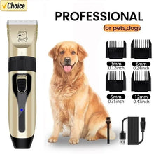 Load image into Gallery viewer, Dog Professional Hair Clipper Electrical Grooming Trimmer for Pets USB Rechargeable Cat Shaver Animals Haircut Machine
