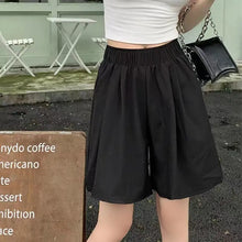 Load image into Gallery viewer, Women Shorts with Pockets Casual Basics Thin Simple Loose Fit Wide Leg Female Bottom Pants Fitness Sport Solid Running Shorts
