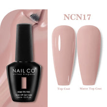 Load image into Gallery viewer, NAILCO 333 Colors Gel Nail Polish Semi Permanent Varnishes Nails Art Design Hybrid Soak Off Top Base Coat UV Gel Manicure 15ml
