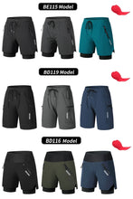 Load image into Gallery viewer, WOSAWE MTB Shorts Summer Men Cycling Shorts 2 in 1 Mountain Bike Padded Shorts Double Layer Downhill Bike Quick Dry Short Pants
