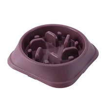 Load image into Gallery viewer, Pet Cat Dog Slow Food Bowl Fat Help Healthy Round Anti-choking Thickened And Non-slip Multiple Colors Shapes
