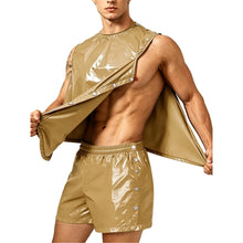 Load image into Gallery viewer, Mens Special Needs Waterproof Sweat Tracksuit Tank Tops And Sides Buttons Boxer Shorts Two Pieces Outfit Adaptive Clothing
