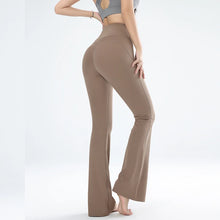 Load image into Gallery viewer, Women's leggings slim yoga pants women's high waisted wide leg pants sports bell bottoms breathable quick dry bottom
