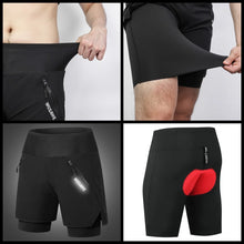 Load image into Gallery viewer, WOSAWE MTB Shorts Summer Men Cycling Shorts 2 in 1 Mountain Bike Padded Shorts Double Layer Downhill Bike Quick Dry Short Pants
