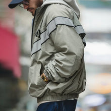 Load image into Gallery viewer, Reflective Hooded Bomber Jacket
