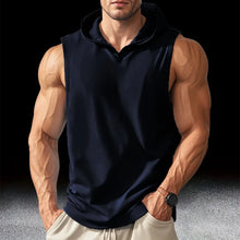 Load image into Gallery viewer, Men's Running Tank Tops Sleeveless Gym Sport T-shirt Fitness Training Workout Tee Tops Sportwear Hooded Solid Summer Men Vest
