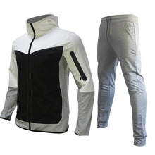 Load image into Gallery viewer, Luxury Brand Men Tracksuits 2-piece Set Black Sports Suit Tracksuits Jogging Men's Clothing Sweatpants Zip Sweatshirts Techwear
