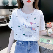 Load image into Gallery viewer, Embroidered Cartoon Summer Casual Tee
