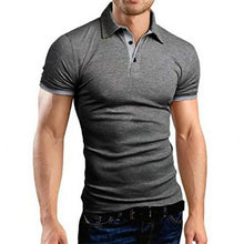 Load image into Gallery viewer, Men's Polo Shirt Short Sleeve Casual Slim Fit Color Blocking T-shirts England Style Streetwear Polos for Men's Fashion
