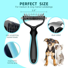 Load image into Gallery viewer, Cat Hair Removal Comb Dog Hair Removal Brush Stainless Steel Double Sided Pet Grooming Brush Removing Tangles Cat Accessories
