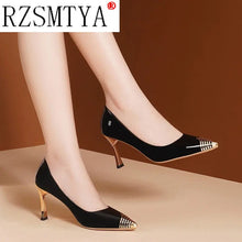 Load image into Gallery viewer, High Heels Women's Stiletto Heels 2020 Autumn New All-match Women's Shoes Black Sexy Temperament Pointed Toe Single Shoes Women
