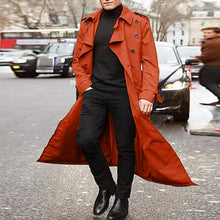 Load image into Gallery viewer, Men’s Luxury Full-Length Trench Coat – England Style Business Overcoat
