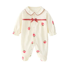 Load image into Gallery viewer, Sweet Striped Baby Girl Romper
