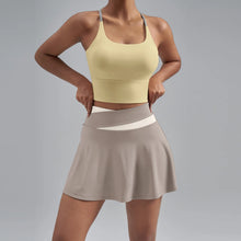 Load image into Gallery viewer, Women's Striped Yoga Set Shaping Open Back Breathable Sports Outfit Shockproof Push-Up High-Waist Butt Lifting Fitness Suit
