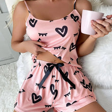 Load image into Gallery viewer, Heart Print Summer Pajama Set
