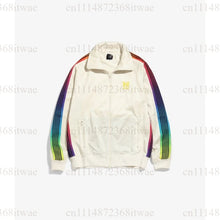 Load image into Gallery viewer, Unisex Embroidery Track Suit Striped Tape Zip‑Up Jacket Pants Set Casual Sportswear Outfit Long Sleeve Athletic Tracksuit Set
