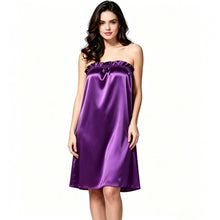 Load image into Gallery viewer, Female Nighty Dress Hot Nightdress Satin Elegant Sleep Dress 2026 Women's Sleepwear Sexy Dresses Sleeveless Strapless Nightgown
