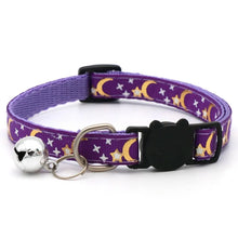 Load image into Gallery viewer, Pet Collar With Bell Cartoon Footprint Colorful Dog Puppy Kitten Collar Adjustable Safety Bell Ring Necklace Pet Accessories
