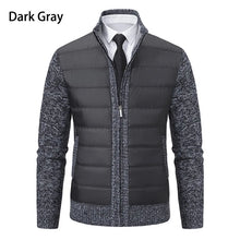 Load image into Gallery viewer, Autumn Winter Sweaters for Men Casual Knitted Sweaters Large Size Solid Color Plus Velvet Cardigan Knitted Sweater Cotton Coat

