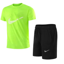 Load image into Gallery viewer, 2025 Summer Fashion Men's Tracksuit T-shirt Shorts Set Leisure Short Sleeve Set Jogging Gym Suit Brand Clothing
