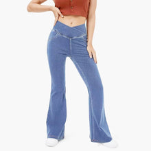 Load image into Gallery viewer, New Slim Fit Jeans Fashionable for Streetwear Women Style Trousers Stylish Women High Waist Flared Elastic Casual Denim Pants
