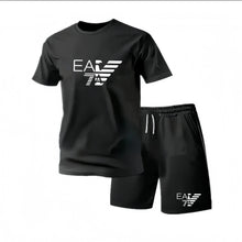 Load image into Gallery viewer, 2026 Summer Fashion Men's Tracksuit T-shirt Shorts Set Leisure Short Sleeve Set Jogging Gym Suit Brand Clothing
