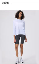 Load image into Gallery viewer, Yoga Long Sleeve Workout Top Running Clothes Physical Shirts &amp; Blouses Top Fitness Loose T-shirt Clothing Sportswear Woman Gym
