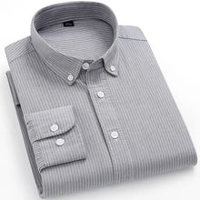 Load image into Gallery viewer, Striped Plaid Cotton Slim Shirt
