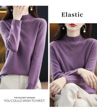Load image into Gallery viewer, Merino Wool Mock Neck Pullover
