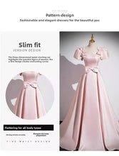 Load image into Gallery viewer, Elegant Party Evening Dress for Women 2026 New Pink French Satin Fashion Chorus Adult Ceremony Fashion Show Banquet Dress
