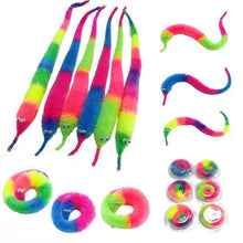 Load image into Gallery viewer, Cat interactive toys Tickle Cat Colorful bouncing ball Pet supplies Puzzle teasing indoor cat worm caterpillar elastic toy

