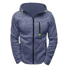 Load image into Gallery viewer, Men's Hoodie with Side Zipper Pockets Thin Wool Solid Color Tracksuit Casual Everyday Outdoor Hooded Tracksuit Long Sleeves
