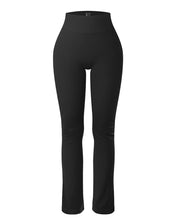 Load image into Gallery viewer, Solid Leggings for Women Seamless Knit Yoga Pants Flared Trousers High Waist Hip Liftting Tights Slim Casual Sports Leggings
