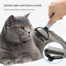 Load image into Gallery viewer, Pet Deshedding Brush Double Sided Pet Grooming Tool for Shedding and Dematting - Stainless Steel Dog Comb with Effective Results
