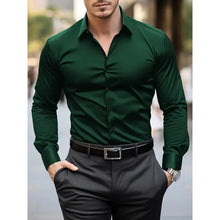 Load image into Gallery viewer, Elastic Solid Casual Business Shirt
