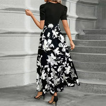Load image into Gallery viewer, Elegant Lace-Up Ruffle Hem Dress
