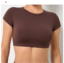 Load image into Gallery viewer, Sports Muscle Back Tee Without Padded Women Backless Sports Shirts Workout Gym Training Yoga T-Shirt Outdoor Open Back Tops
